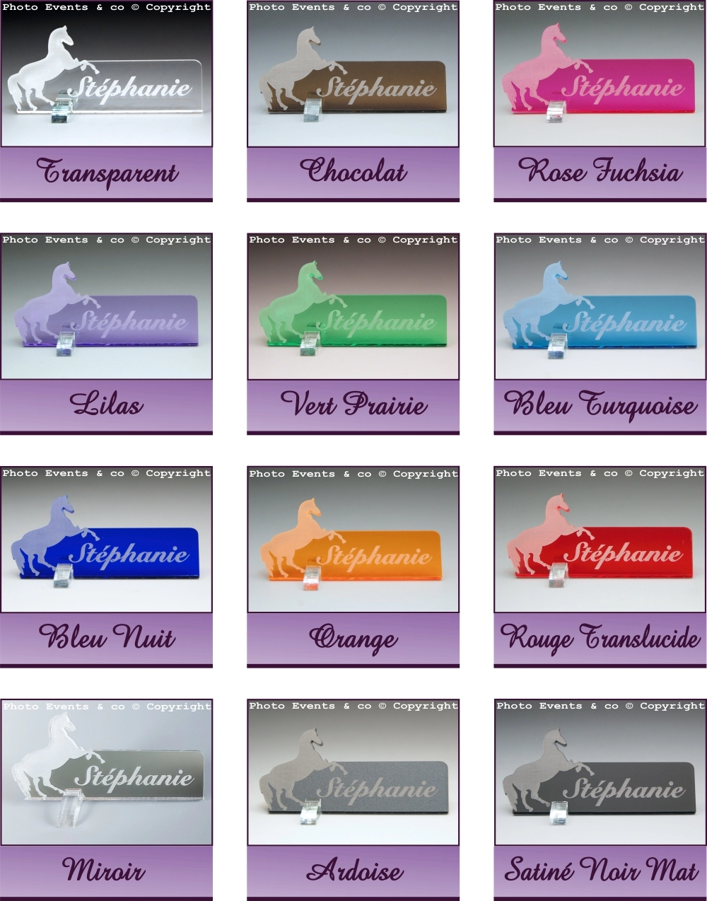 Nuancier porte nom cheval équitation